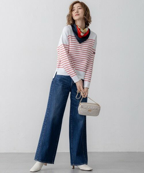 L size ONWARD(大きいサイズ) / エルサイズオンワード デニムパンツ | 【RED CARD TOKYO×23区/VERY3月号掲載】デニム ライン ワイドパンツ | 詳細27