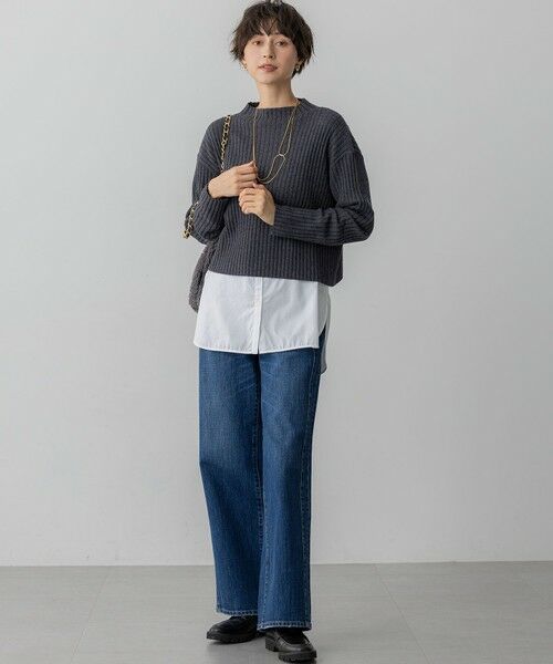 L size ONWARD(大きいサイズ) / エルサイズオンワード デニムパンツ | 【RED CARD TOKYO×23区/VERY3月号掲載】デニム ライン ワイドパンツ | 詳細22