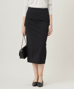 L size ONWARD(大きいサイズ) / エルサイズオンワード ミニ・ひざ丈スカート | 【洗える】 コットンコンプレッシャー スカート