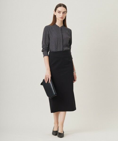 L size ONWARD(大きいサイズ) / エルサイズオンワード ミニ・ひざ丈スカート | 【洗える】 コットンコンプレッシャー スカート | 詳細5