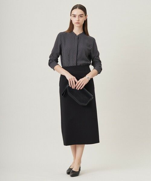 L size ONWARD(大きいサイズ) / エルサイズオンワード ミニ・ひざ丈スカート | 【洗える】 コットンコンプレッシャー スカート | 詳細6