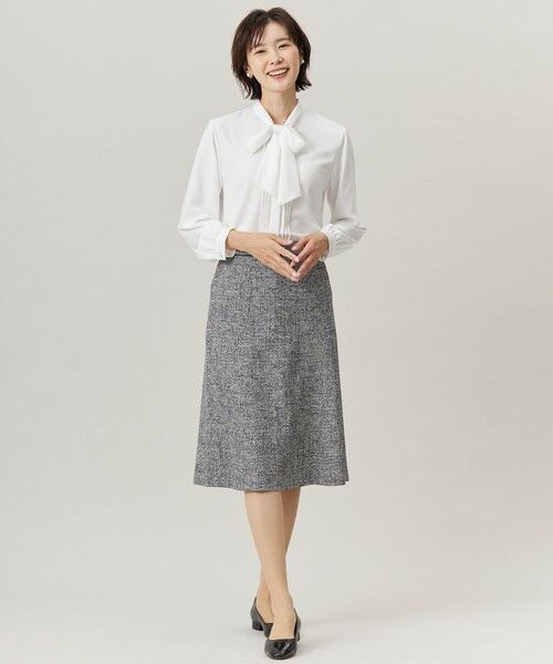 L size ONWARD(大きいサイズ) / エルサイズオンワード ミニ・ひざ丈スカート | 【セットアップ対応】Light Tweed スカート | 詳細5