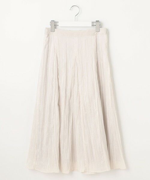 L size ONWARD(大きいサイズ) / エルサイズオンワード ミニ・ひざ丈スカート | 【洗える】リンクルリッド フレアー スカート | 詳細7