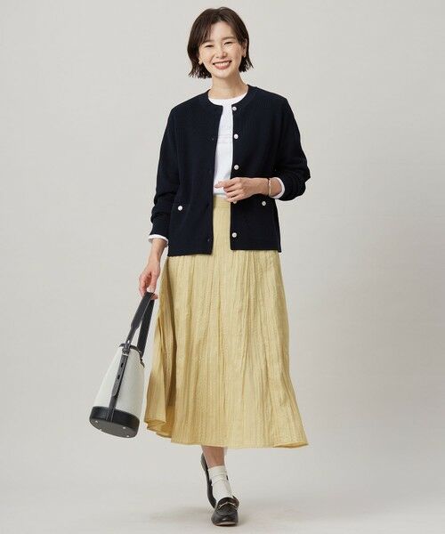 L size ONWARD(大きいサイズ) / エルサイズオンワード ミニ・ひざ丈スカート | 【洗える】リンクルリッド フレアー スカート | 詳細15