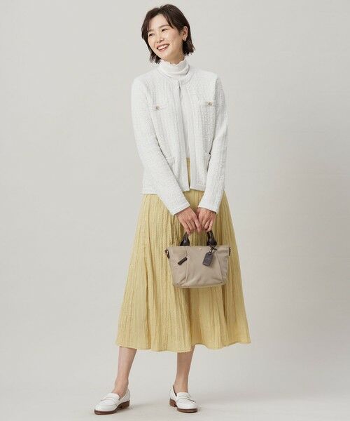 L size ONWARD(大きいサイズ) / エルサイズオンワード ミニ・ひざ丈スカート | 【洗える】リンクルリッド フレアー スカート | 詳細17