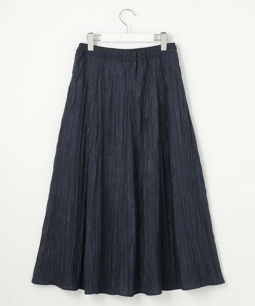 L size ONWARD(大きいサイズ) / エルサイズオンワード ミニ・ひざ丈スカート | 【洗える】リンクルリッド フレアー スカート | 詳細25