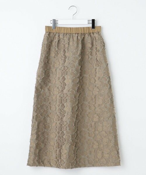 L size ONWARD(大きいサイズ) / エルサイズオンワード ミニ・ひざ丈スカート | 【洗える】フラワーカットジャガード スカート | 詳細5