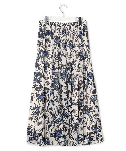 L size ONWARD(大きいサイズ) / エルサイズオンワード ミニ・ひざ丈スカート | 【洗える】ニュアンスフラワープリント フレア スカート | 詳細13