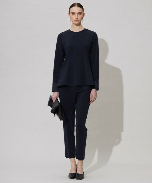 L size ONWARD(大きいサイズ) / エルサイズオンワード シャツ・ブラウス | 【洗える】ミリオーネダンボールニット ペプラムブラウス | 詳細1