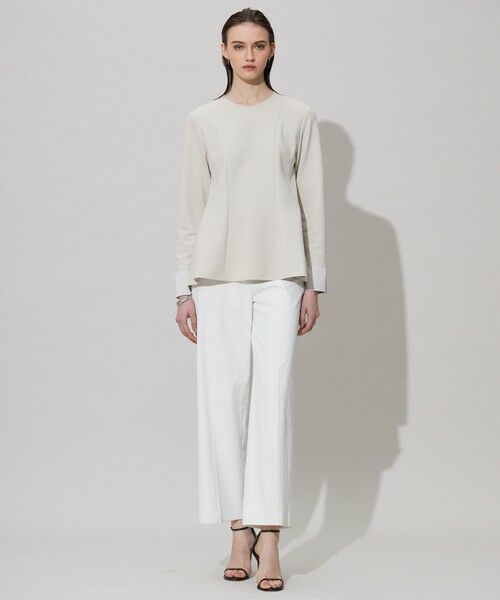 L size ONWARD(大きいサイズ) / エルサイズオンワード シャツ・ブラウス | 【洗える】ミリオーネダンボールニット ペプラムブラウス | 詳細5