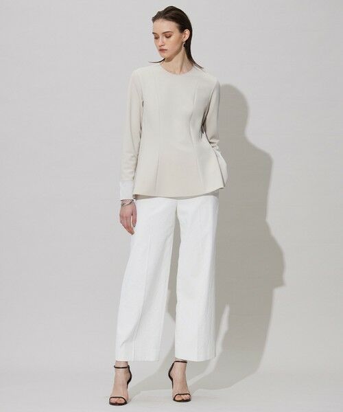 L size ONWARD(大きいサイズ) / エルサイズオンワード シャツ・ブラウス | 【洗える】ミリオーネダンボールニット ペプラムブラウス | 詳細6