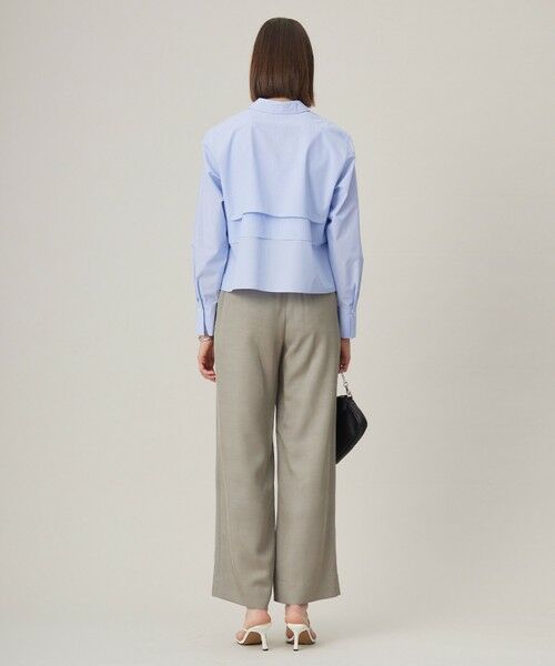 L size ONWARD(大きいサイズ) / エルサイズオンワード シャツ・ブラウス | 【洗える】 クリーンブロード クロップドブラウス | 詳細9
