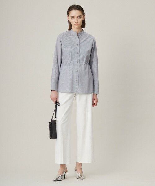 L size ONWARD(大きいサイズ) / エルサイズオンワード シャツ・ブラウス | 【洗える】 クリーンブロード バンドカラーシャツ | 詳細1