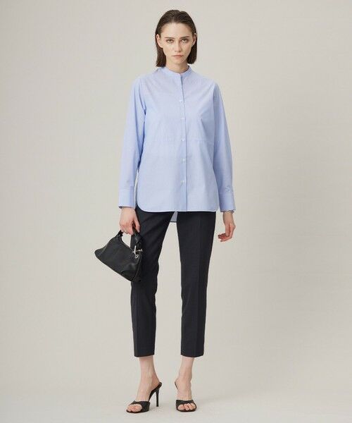 L size ONWARD(大きいサイズ) / エルサイズオンワード シャツ・ブラウス | 【洗える】 クリーンブロード バンドカラーシャツ | 詳細13