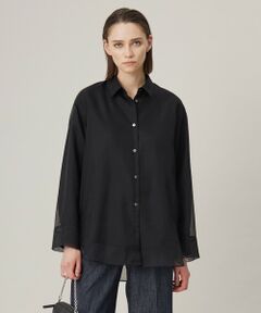 【洗える】オーガンコンビシャーティング シャツ