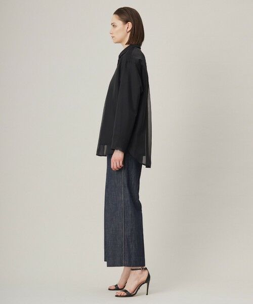 L size ONWARD(大きいサイズ) / エルサイズオンワード シャツ・ブラウス | 【洗える】オーガンコンビシャーティング シャツ | 詳細2