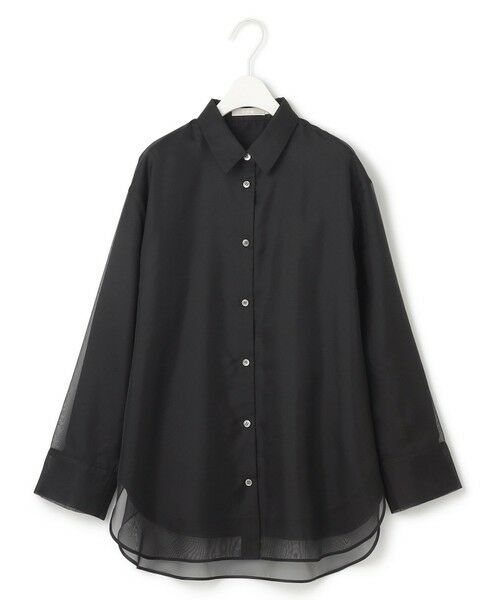L size ONWARD(大きいサイズ) / エルサイズオンワード シャツ・ブラウス | 【洗える】オーガンコンビシャーティング シャツ | 詳細4