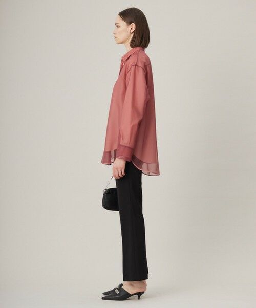 L size ONWARD(大きいサイズ) / エルサイズオンワード シャツ・ブラウス | 【洗える】オーガンコンビシャーティング シャツ | 詳細7