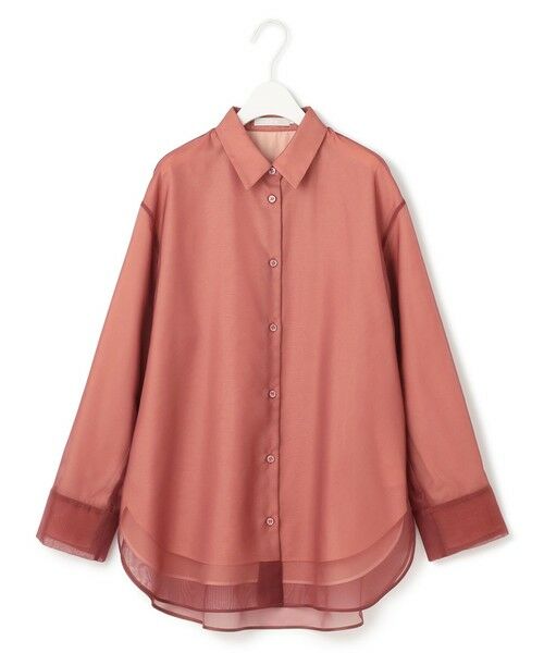 L size ONWARD(大きいサイズ) / エルサイズオンワード シャツ・ブラウス | 【洗える】オーガンコンビシャーティング シャツ | 詳細9