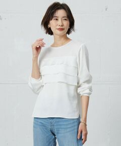 L size ONWARD(大きいサイズ) / エルサイズオンワード シャツ・ブラウス | 【洗える】ヴィンテージWAVE ブラウス