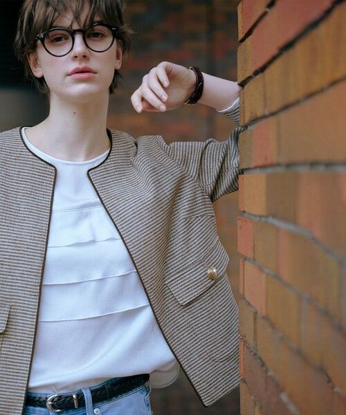 L size ONWARD(大きいサイズ) / エルサイズオンワード シャツ・ブラウス | 【洗える】ヴィンテージWAVE ブラウス | 詳細1