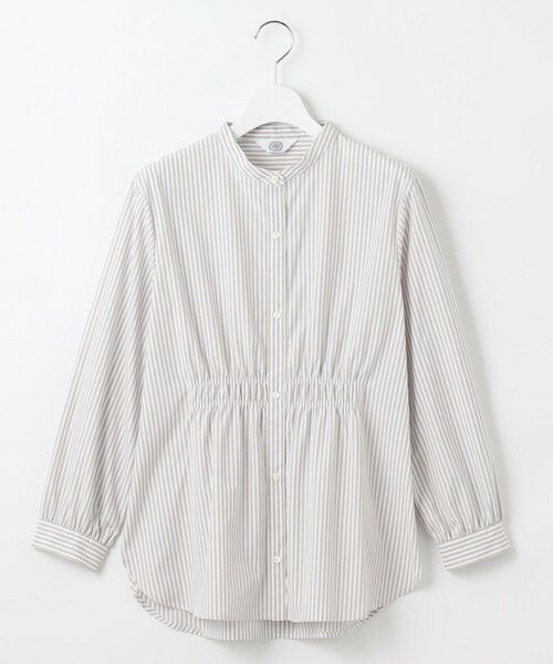 L size ONWARD(大きいサイズ) / エルサイズオンワード シャツ・ブラウス | 【洗える・接触冷感・UVケア】エステネージュストライプ シャーリング  ブラウス | 詳細20