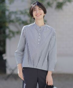 L size ONWARD(大きいサイズ) / エルサイズオンワード シャツ・ブラウス | 【洗える・接触冷感・UVケア】エステネージュストライプ コクーン ブラウス