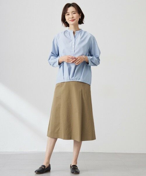 L size ONWARD(大きいサイズ) / エルサイズオンワード シャツ・ブラウス | 【洗える・接触冷感・UVケア】エステネージュストライプ コクーン ブラウス | 詳細2