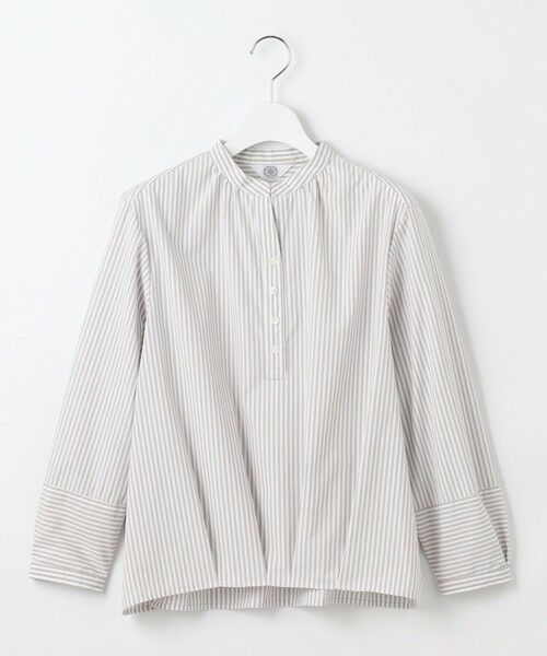 L size ONWARD(大きいサイズ) / エルサイズオンワード シャツ・ブラウス | 【洗える・接触冷感・UVケア】エステネージュストライプ コクーン ブラウス | 詳細20