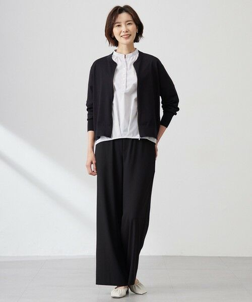 L size ONWARD(大きいサイズ) / エルサイズオンワード シャツ・ブラウス | 【洗える・接触冷感・UVケア】エステネージュストライプ コクーン ブラウス | 詳細19