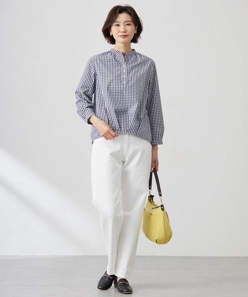 L size ONWARD(大きいサイズ) / エルサイズオンワード シャツ・ブラウス | 【洗える・接触冷感・UVケア】エステネージュストライプ コクーン ブラウス | 詳細26