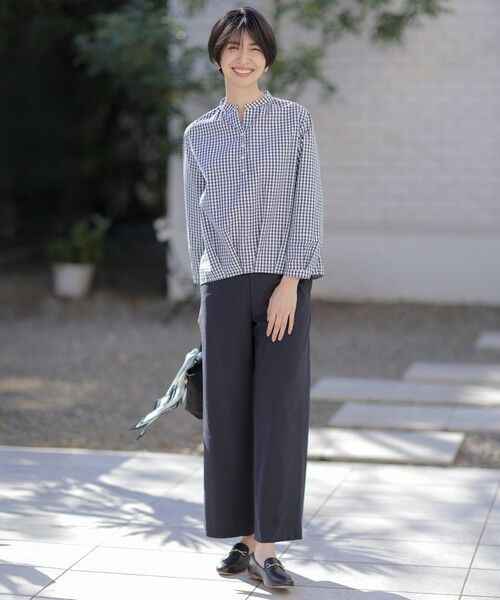 L size ONWARD(大きいサイズ) / エルサイズオンワード シャツ・ブラウス | 【洗える・接触冷感・UVケア】エステネージュストライプ コクーン ブラウス | 詳細23