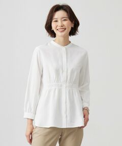 L size ONWARD(大きいサイズ) / エルサイズオンワード シャツ・ブラウス | 【洗える】アセVisシャドーギンガム シャーリング ブラウス