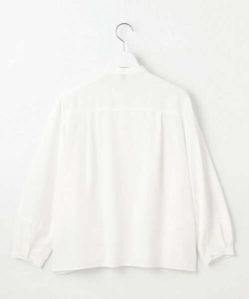 L size ONWARD(大きいサイズ) / エルサイズオンワード シャツ・ブラウス | 【洗える】アセVisシャドーギンガム タック ブラウス | 詳細7