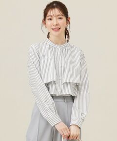 L size ONWARD(大きいサイズ) / エルサイズオンワード シャツ・ブラウス | 【洗える】ラッフルレイヤード ブラウス