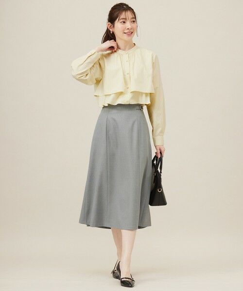 L size ONWARD(大きいサイズ) / エルサイズオンワード シャツ・ブラウス | 【洗える】ラッフルレイヤード ブラウス | 詳細3