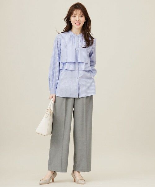 L size ONWARD(大きいサイズ) / エルサイズオンワード シャツ・ブラウス | 【洗える】ラッフルレイヤード ブラウス | 詳細15