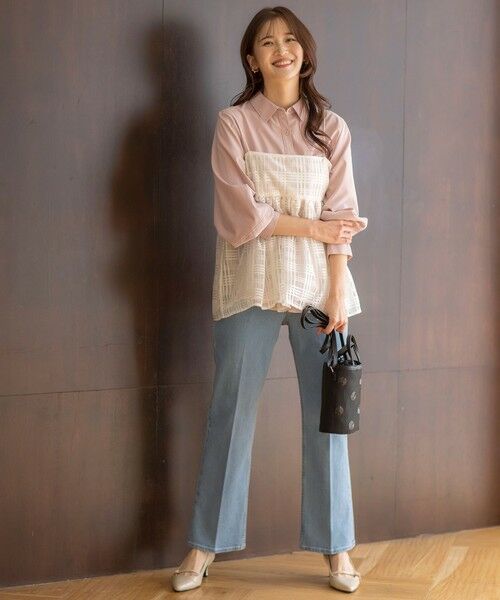 L size ONWARD(大きいサイズ) / エルサイズオンワード キャミソール・チューブトップ | 【洗える】ラッセルレース キャミソール | 詳細2