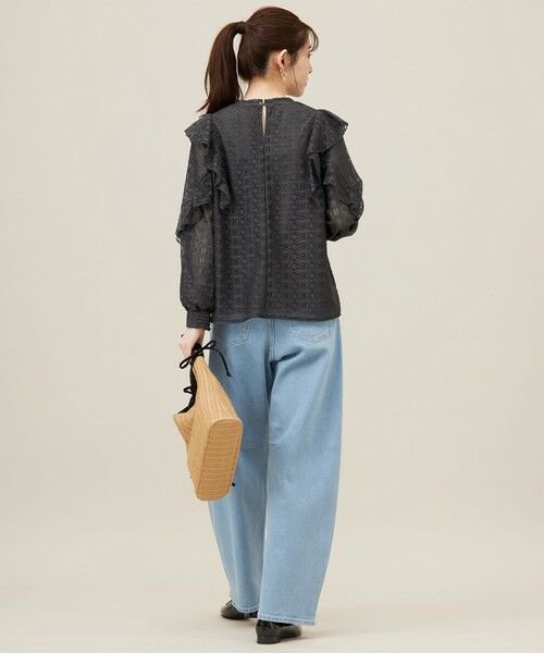 L size ONWARD(大きいサイズ) / エルサイズオンワード シャツ・ブラウス | 【洗える】ラッフルレース トップス | 詳細11