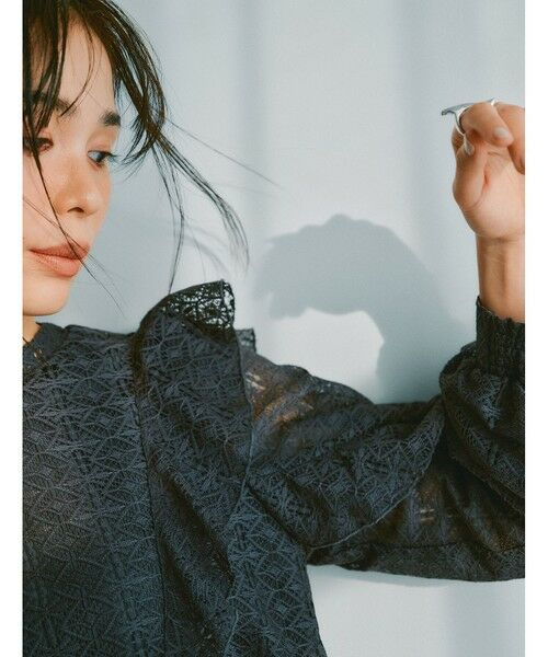 L size ONWARD(大きいサイズ) / エルサイズオンワード シャツ・ブラウス | 【洗える】ラッフルレース トップス | 詳細8