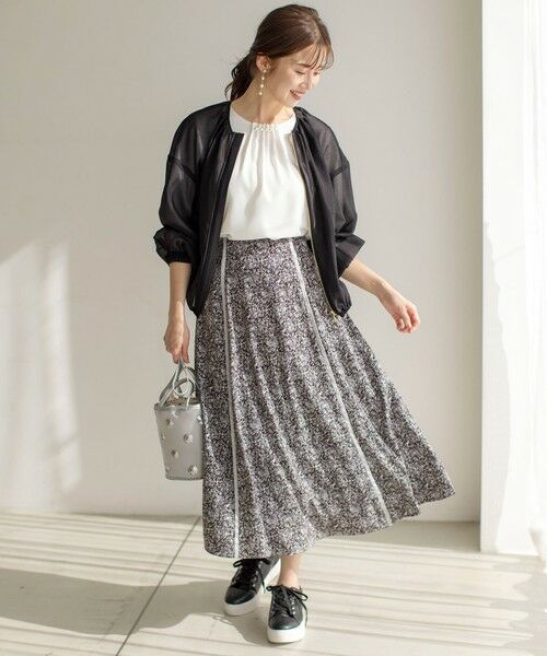 L size ONWARD(大きいサイズ) / エルサイズオンワード シャツ・ブラウス | 【洗える】フロントパール調 ブラウス | 詳細4