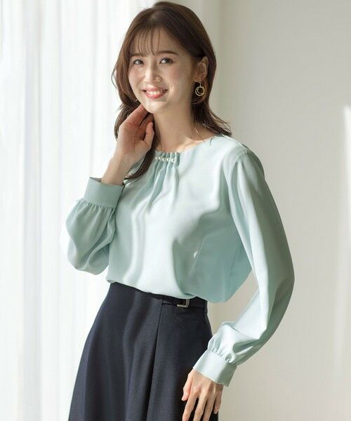 L size ONWARD(大きいサイズ) / エルサイズオンワード シャツ・ブラウス | 【洗える】フロントパール調 ブラウス | 詳細18