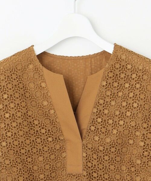 L size ONWARD(大きいサイズ) / エルサイズオンワード シャツ・ブラウス | 【洗える】ジオメトリックフラワーレースプルオーバー ブラウス | 詳細10