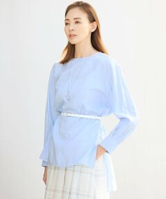 L size ONWARD(大きいサイズ) / エルサイズオンワード シャツ・ブラウス | 【SHIHOさん着用・洗える】SOMELOSチュニック ブラウス