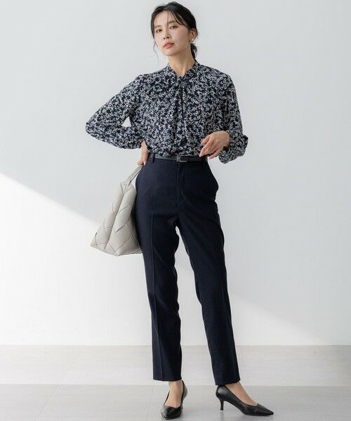 L size ONWARD(大きいサイズ) / エルサイズオンワード シャツ・ブラウス | 【洗える】シャドーリーフ プリント ブラウス | 詳細6