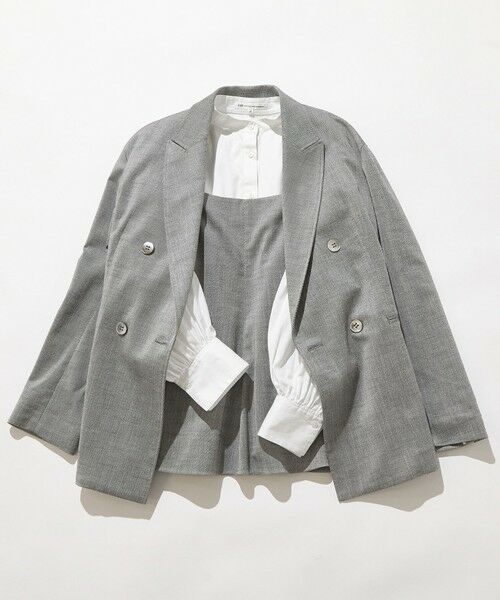 L size ONWARD(大きいサイズ) / エルサイズオンワード シャツ・ブラウス | 【洗える】スラブツイードストレッチ キャミソール ブラウス | 詳細4