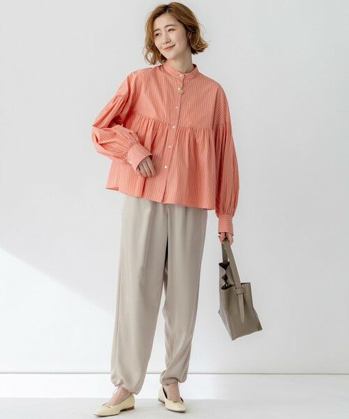 L size ONWARD(大きいサイズ) / エルサイズオンワード シャツ・ブラウス | 【洗える】CANCLINI ギャザー フレア ブラウス | 詳細15