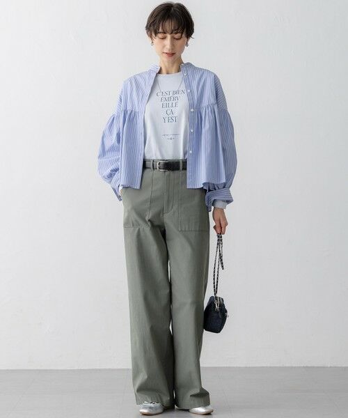 L size ONWARD(大きいサイズ) / エルサイズオンワード シャツ・ブラウス | 【洗える】CANCLINI ギャザー フレア ブラウス | 詳細19