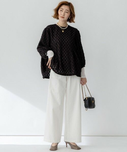 L size ONWARD(大きいサイズ) / エルサイズオンワード シャツ・ブラウス | 【洗える】シアーカットジャカード ブラウス | 詳細12