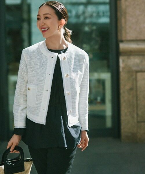 L size ONWARD(大きいサイズ) / エルサイズオンワード シャツ・ブラウス | 【洗える】シアーコットンシルク シャーリング デザイン ブラウス | 詳細1